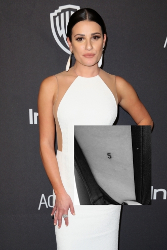 Tatuajes en las costillas: El 5 de Lea Michele