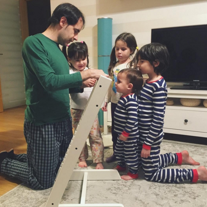 Aritz Verdeliss, con sus hijos en Instagram