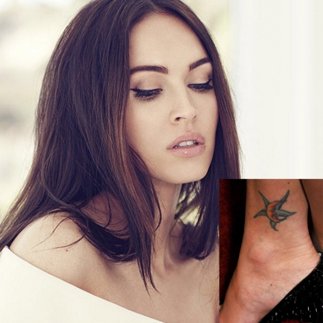 Tatuajes en el tobillo: la luna de Megan Fox