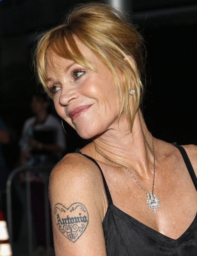 Melanie Griffith se hizo un tatuaje en honor a Antonio Banderas