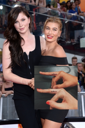 Tatuajes de amigas famosas: Ireland y Hailey Baldwin