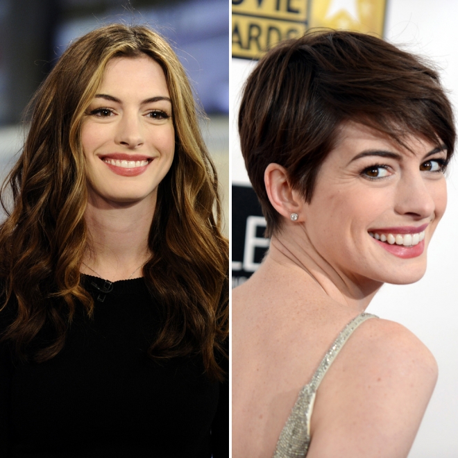 Cambios de looks de famosas: Anne Hathaway, siempre estupenda