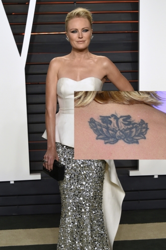 Tatuajes en la espalda: la flor de Malin Akerman