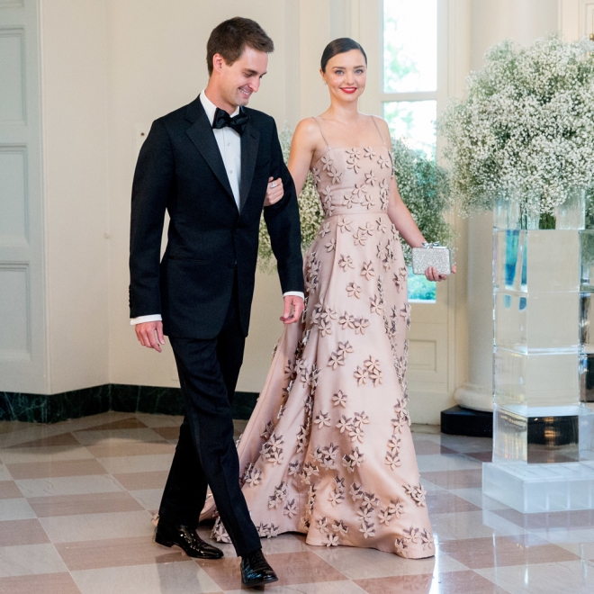 Miranda Kerr y su novio, en la Casa Blanca