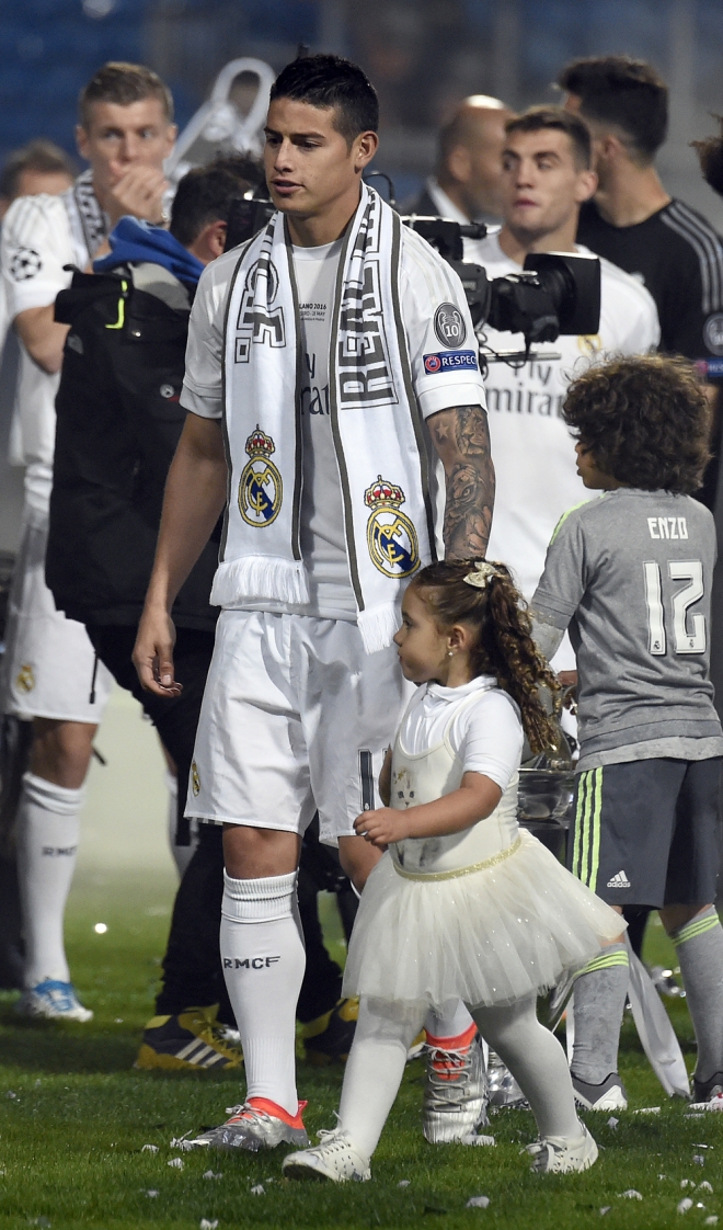 Hijos del Real Madrid: James y su pequeño sol