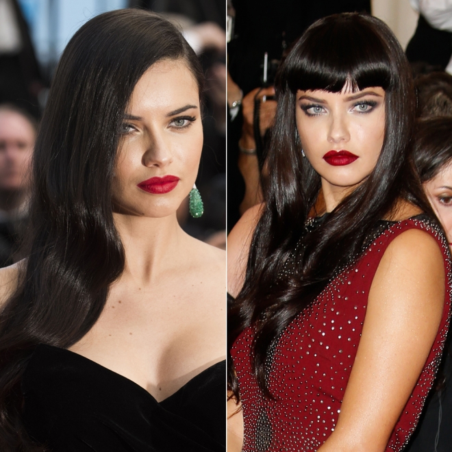 Famosas, ¿con o sin flequillo? : Adriana Lima