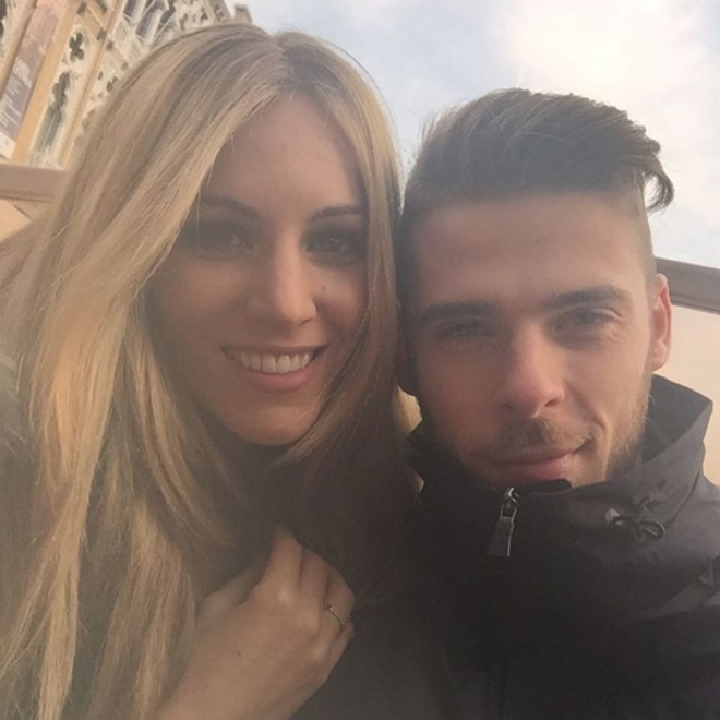 Edurne y David De Gea, selfies con amor