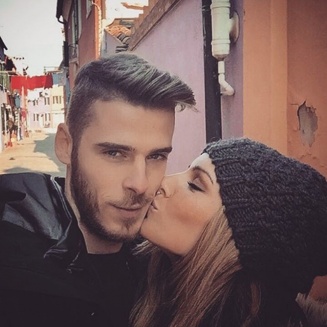 Edurne y David De Gea, todo besos