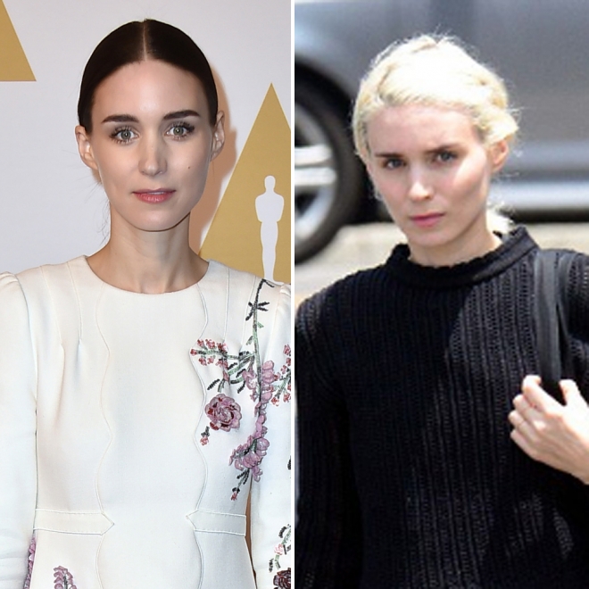 Cambios de looks de famosas: Rooney Mara, una desconocida