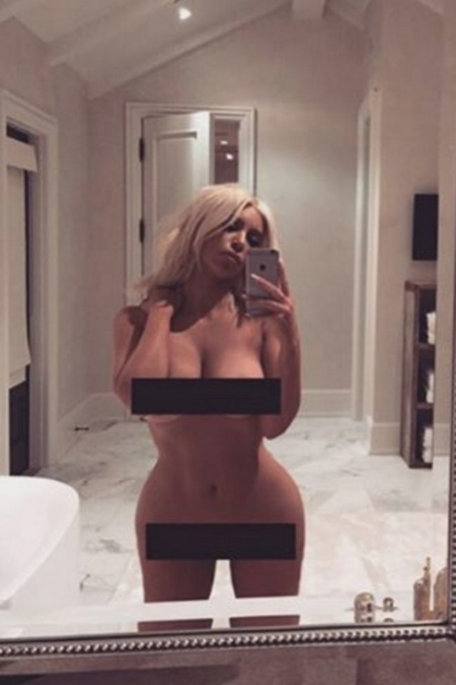 El selfie desnuda de Kim Kardashian que causó controversia
