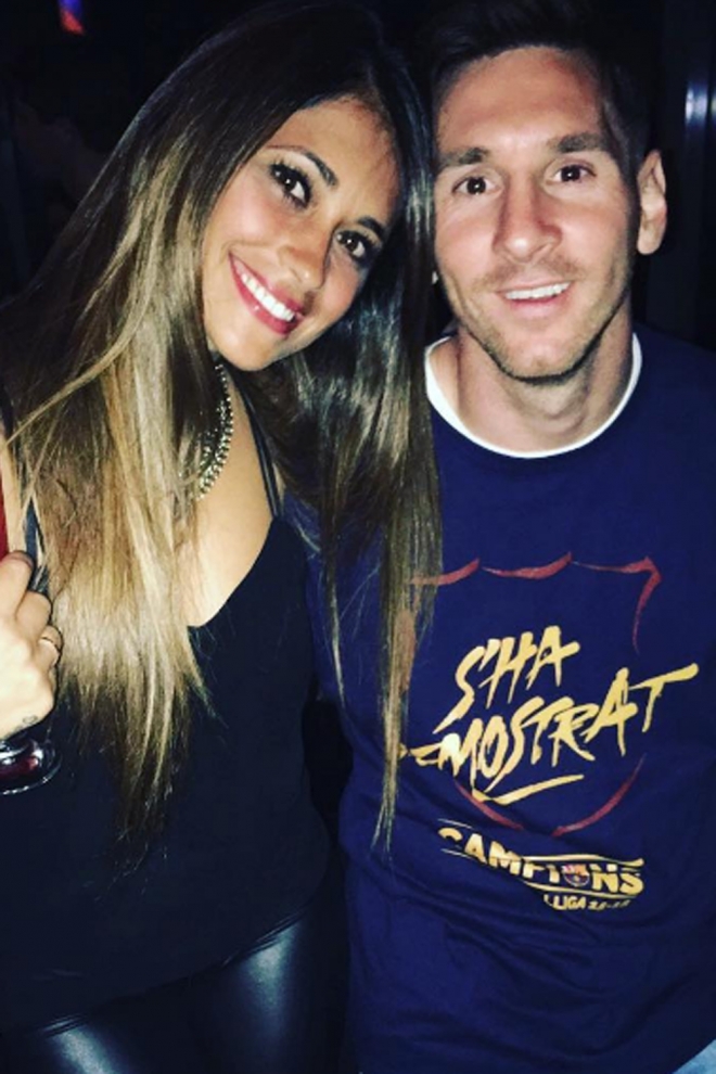 Antonella Roccuzzo y Leo Messi, puro amor