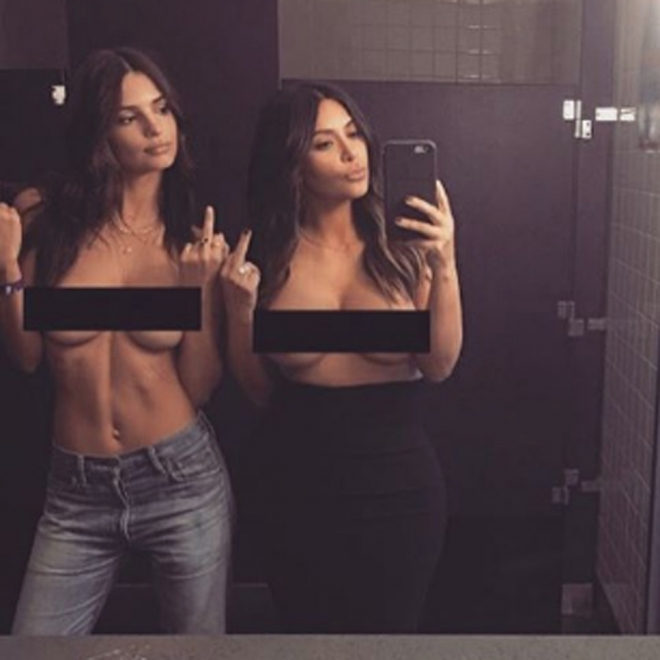 Famosas que no sabías que son amigas: Kim Kardashian y Emily Ratajkowski