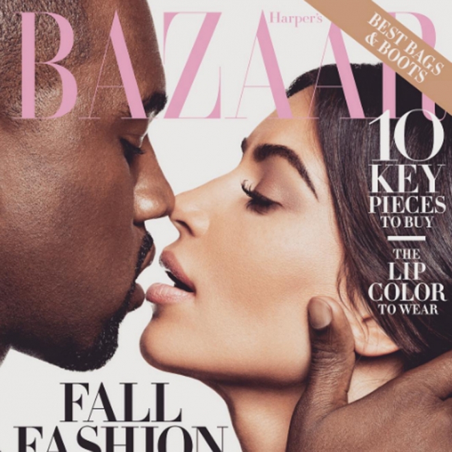 Una portada de Kim y Kanye muy romántica