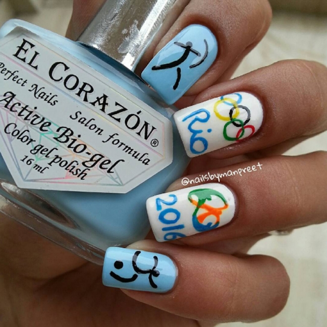 Olympicnails: Esmalte azul cielo