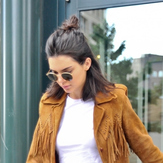 Kendall Jenner, moño casual