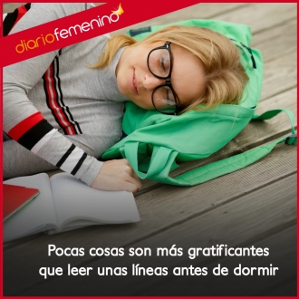 Frases sobre libros: la satisfacción de unas líneas antes de dormir