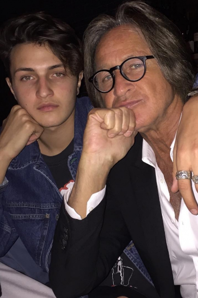 Mohamed Hadid con Anwar, el hijo modelo de la familia