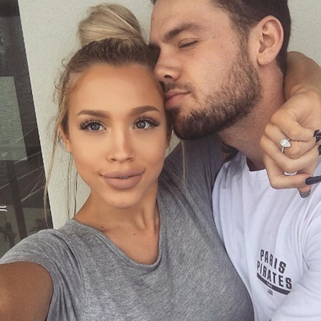 Tammy Hembrow y su futuro marido en Instagram