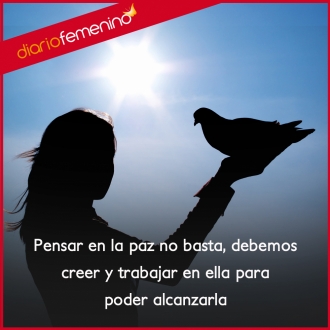 Frases sobre la paz: trabaja y cree en ella