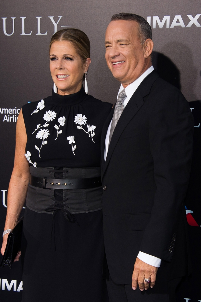 Tom Hanks y Rita Wilson, todo sonrisas