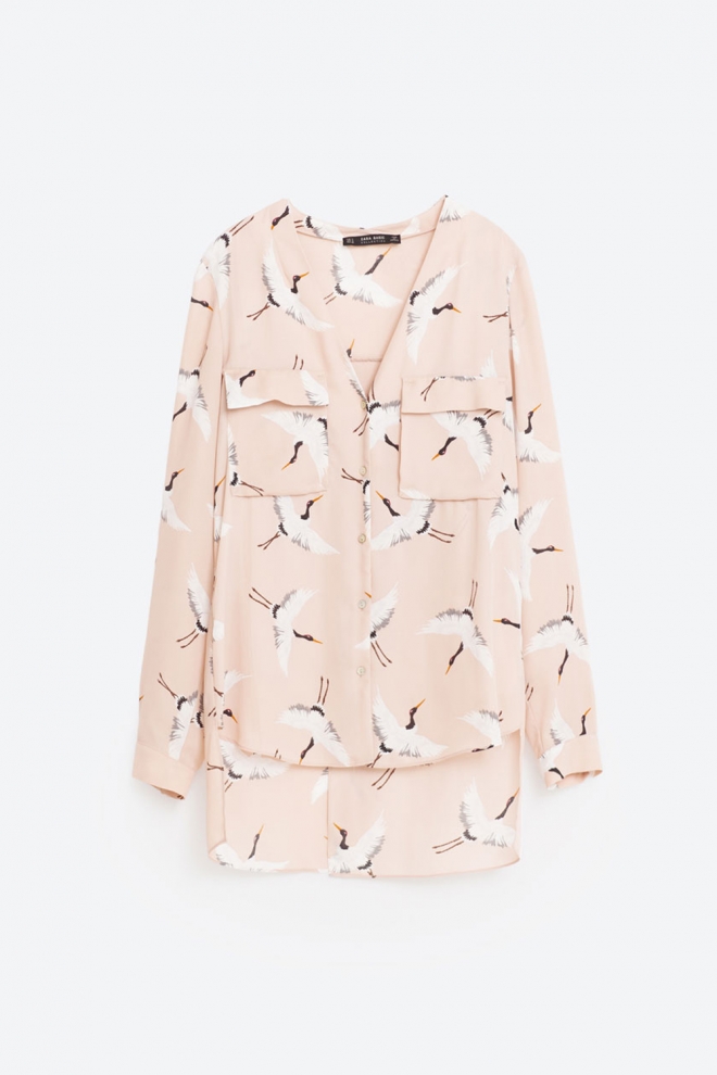 Look 'terciopelo chic': Blusa estampada