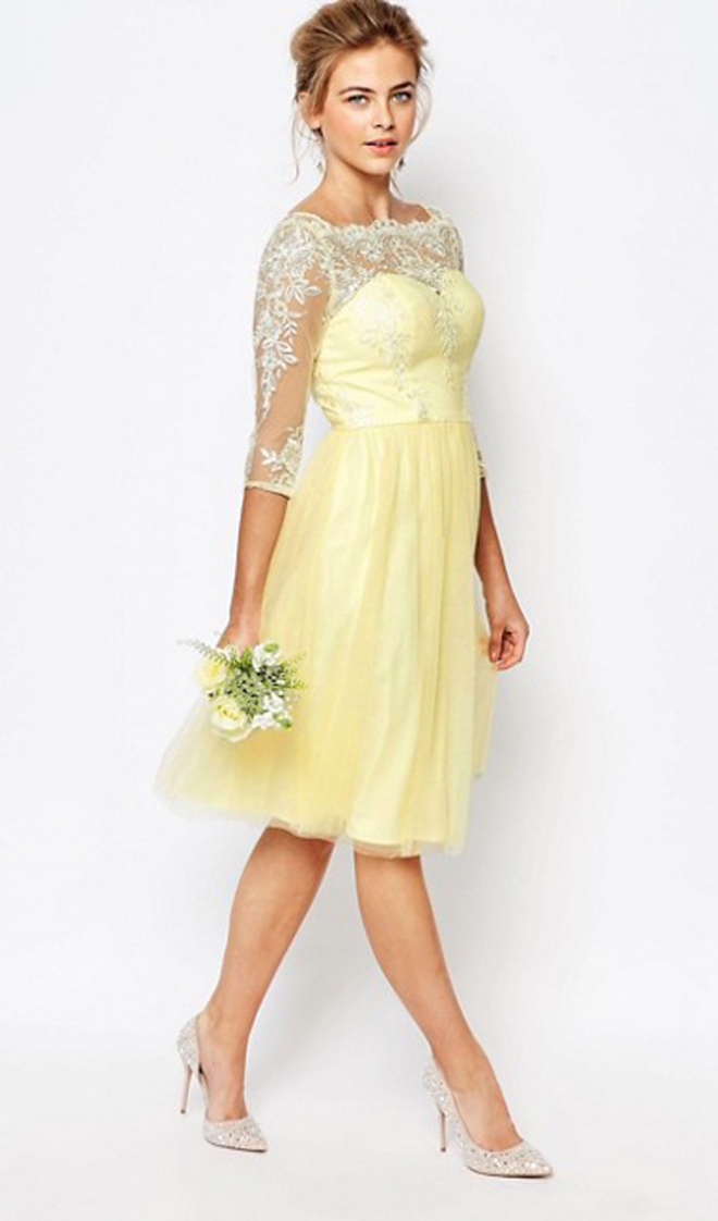 Vestidos de tul de ASOS: ríndete al amarillo como invitada de boda