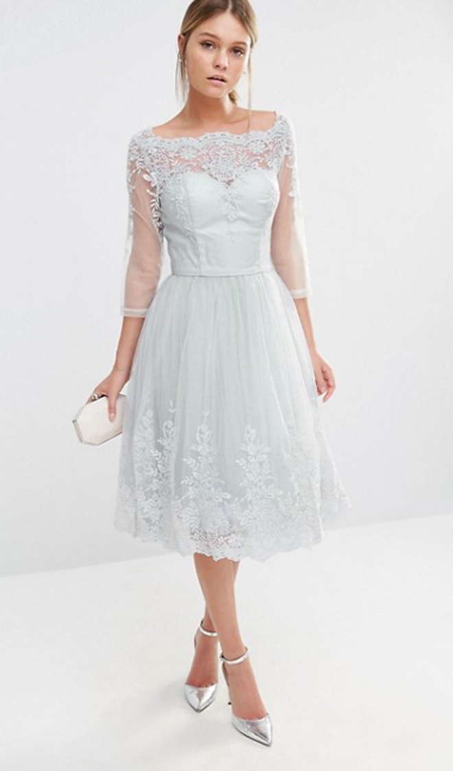 Vestidos de tul de ASOS: una opción en azul cielo para invitadas