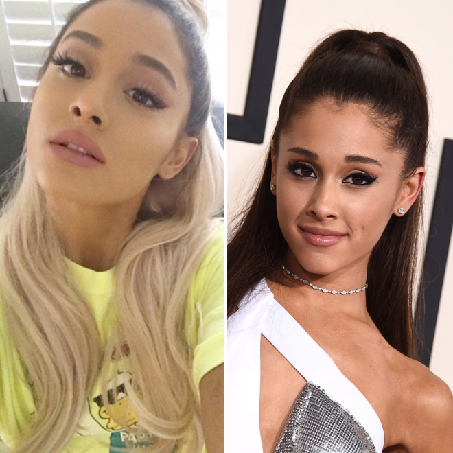 Cambios de looks de famosas: Ariana Grande, diferente