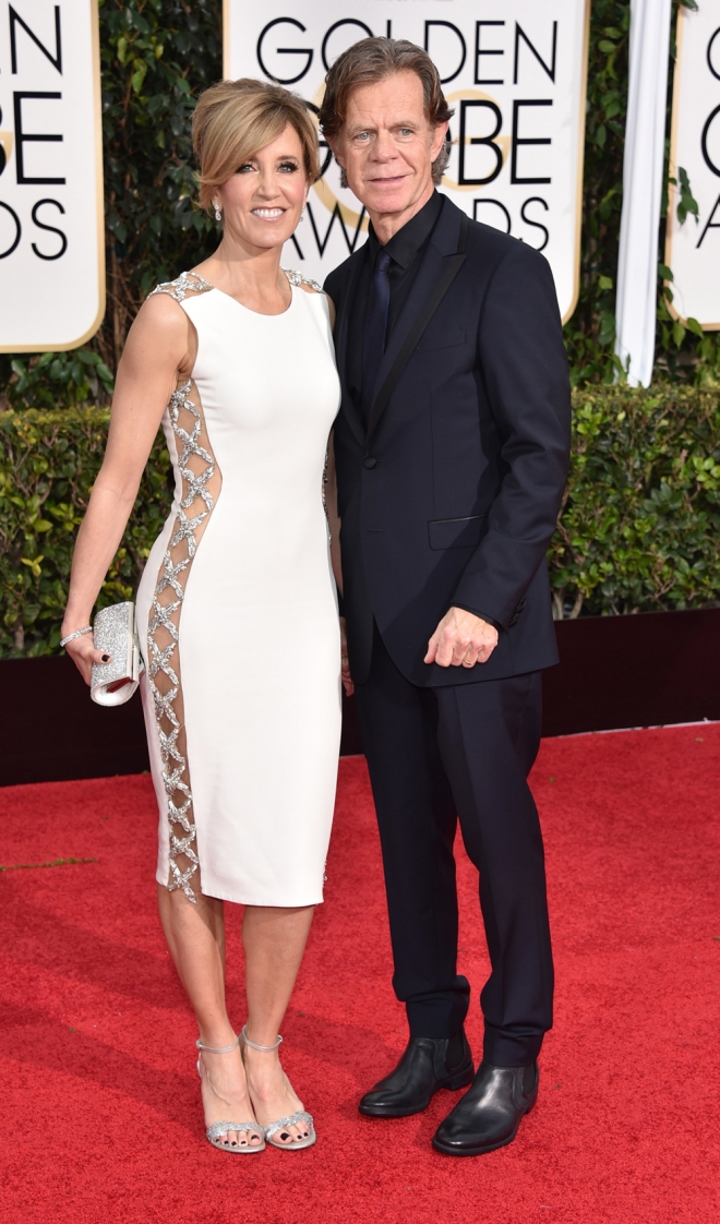 Felicity Huffman y William H. Macy, radiantes