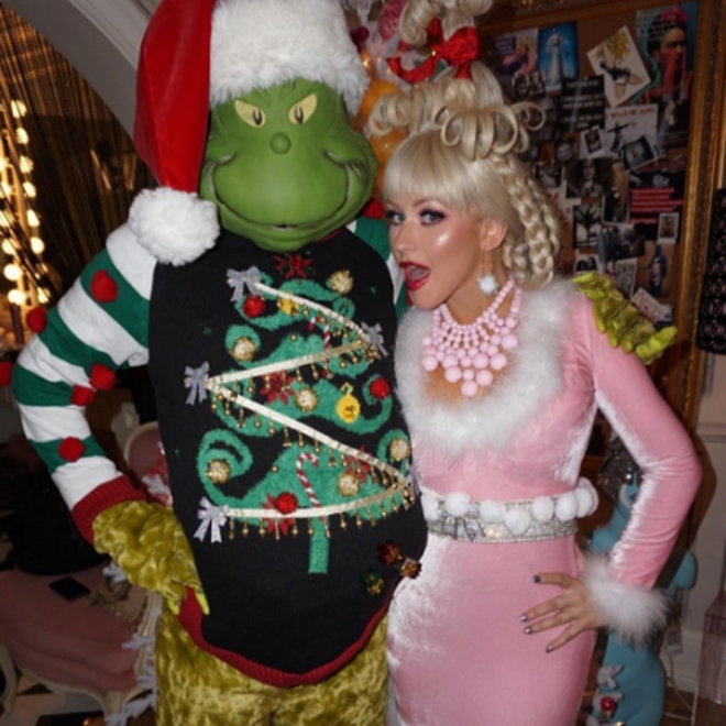 Las navidades de disfraces de Christina Aguilera