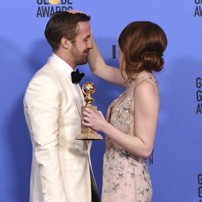 Globos de Oro 2017: Emma Stone y Ryan Gosling, grandes amigos