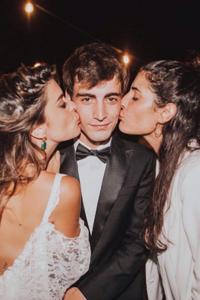 Alex Domenech, con Dulceida y Alba Paul