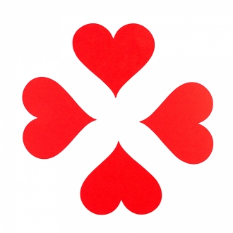 Tarjetas simples de corazón de San Valentín