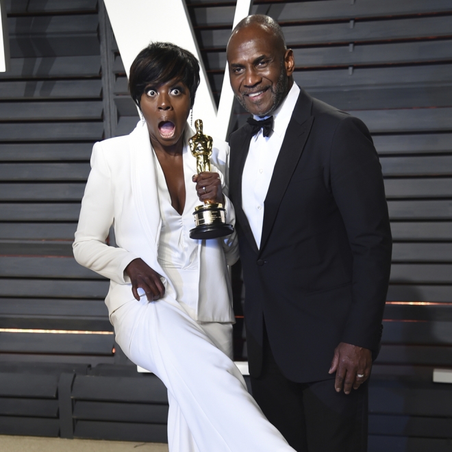 La alegría de Viola Davis junto a su marido