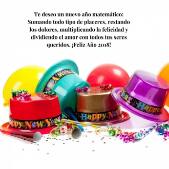 Frase matemática para desear Feliz Año 2018