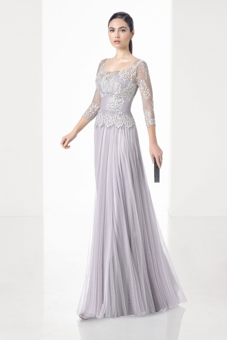 Vestido de tul y encaje para la madre de la novia