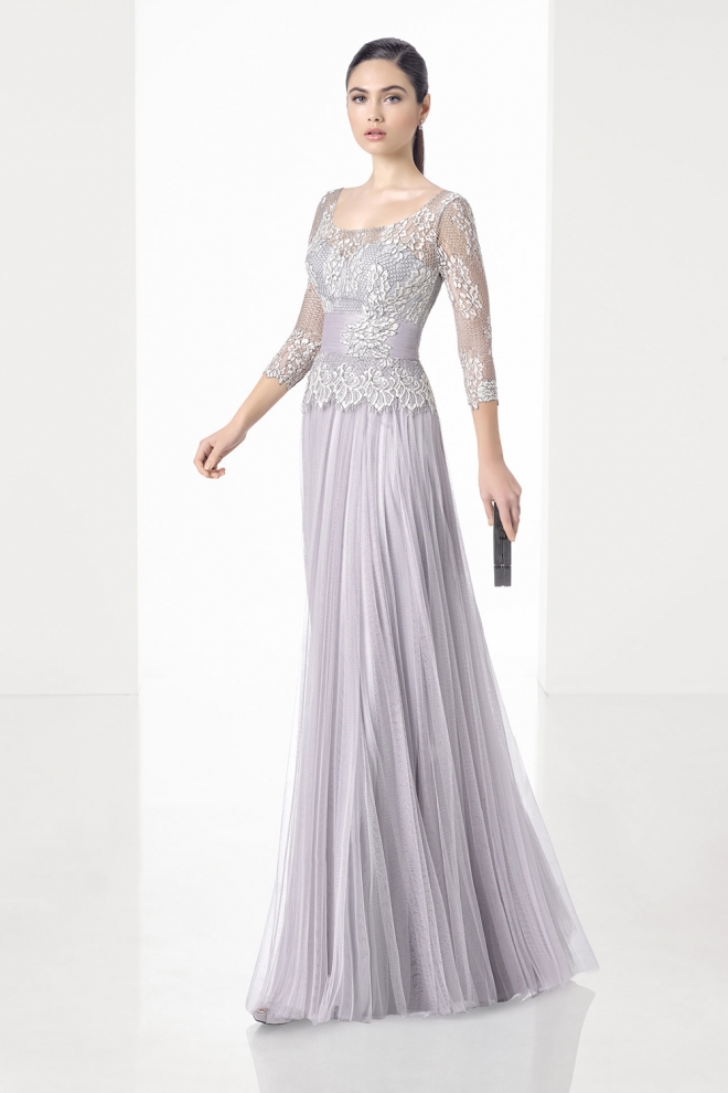 Vestido de tul y encaje para la madre de la novia