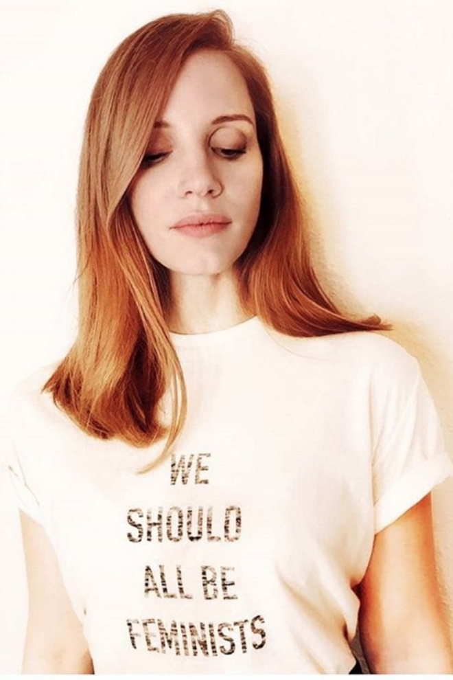 La camiseta feminista de Jessica Chastain