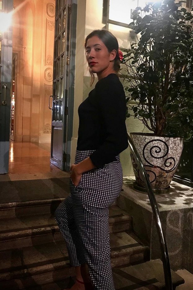 Garbiñe Muguruza, con aire flamenco