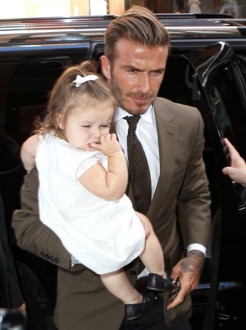 David Beckham y su hija Harper Seven