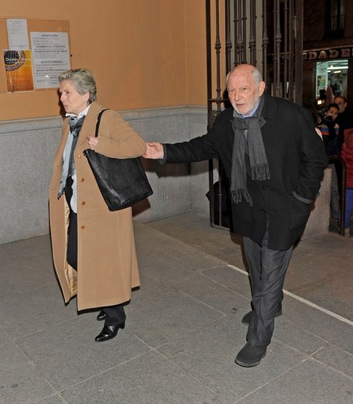 Álvaro de Luna en el funeral de Pepe Sancho en Madrid