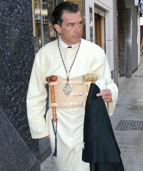 Famosos en Semana Santa 2013: Antonio Banderas, hermano de las Cofradías Fusionadas