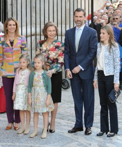 La Familia Real sin el Rey, en la Pascua de la Semana Santa 2013