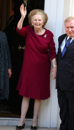 La ex primera ministra británica, Margaret Thatcher