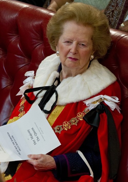 Margaret Thatcher en la Cámara de los Lores