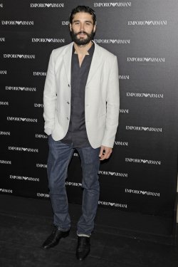 Álex García en la inauguración de la tienda Emporio Armani de Madrid