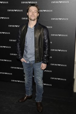 Jan Cornet en la inauguración de la tienda Emporio Armani en Madrid