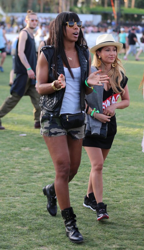 Kelly Rowland no quiso perderse el Festival Coachella 2013