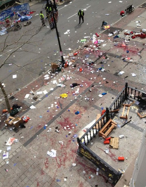 Monstruosa foto tras la bomba de Boston