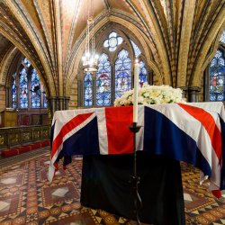 El féretro de Margaret Thatcher: un marco incomparable